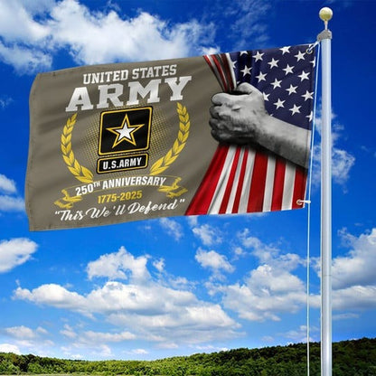 US Army Veteran Flag 250th Anniversary Semiquincentennial Gifts For Patriots - Pvr