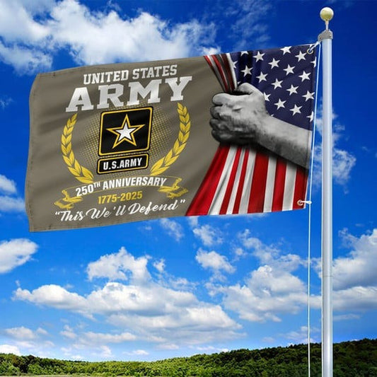US Army Veteran Flag 250th Anniversary Semiquincentennial Gifts For Patriots - Pvr