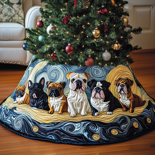 Bulldog Buddy Quilted Tree Skirt GFTOMA5183
