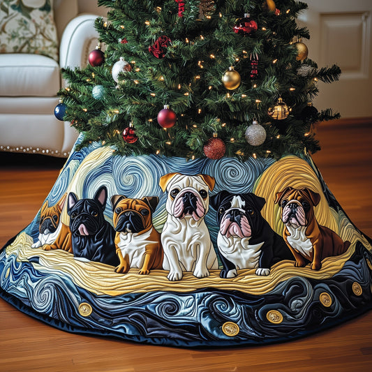 Bulldog Buddy Quilted Tree Skirt GFTOMA5183