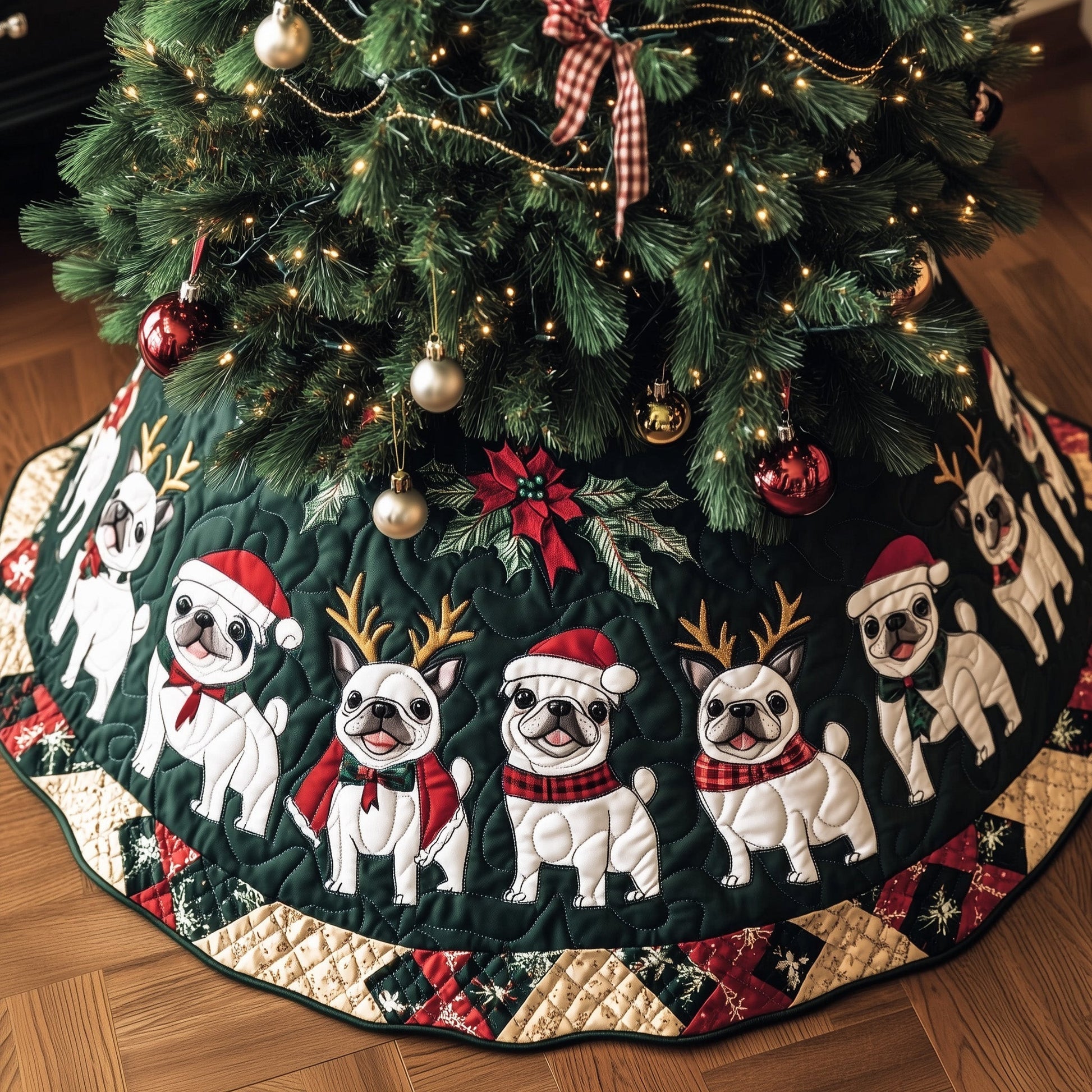 Adorable Frenchie Quilted Tree Skirt GFTOTG861