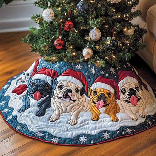 Bulldog Buddy Quilted Tree Skirt GFTOMA5179