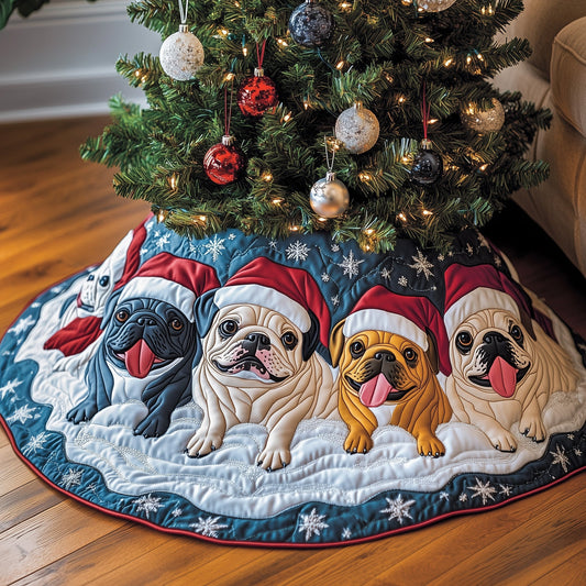 Bulldog Buddy Quilted Tree Skirt GFTOMA5179
