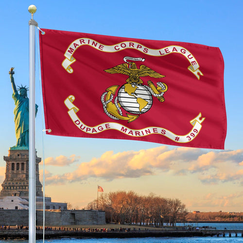 USMC Grommet Flag Best Father's Day Gift for Marine Veteran Patriotic Decor - Printvoro