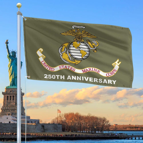250th Anniversary Marine Corps Flag USMC Patriotic Gifts For Marine Veteran - Printvoro