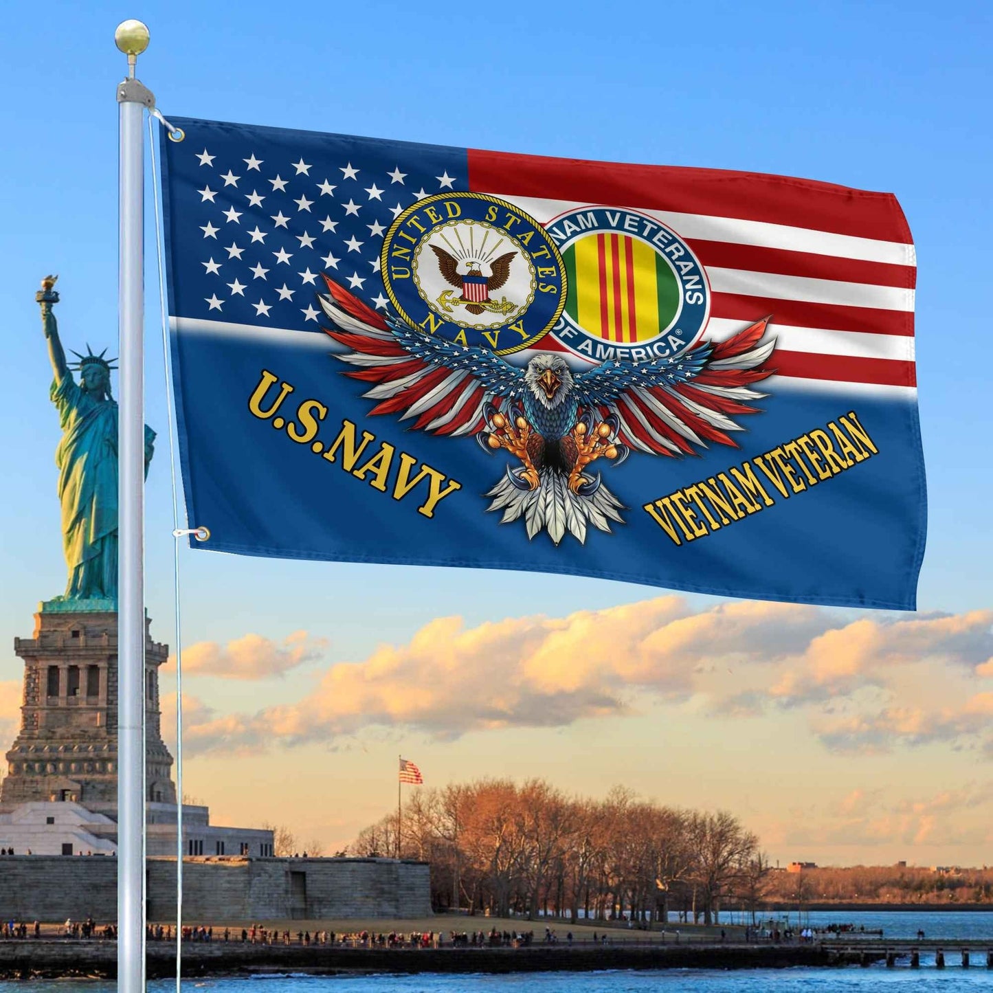 US Navy Vietnam Veteran Flag Best Gifts On Father_s Day for Vietnam Veteran