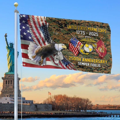 250th Anniversary USMC Flag Tribute Gift for Marine Veteran on Father_s Day