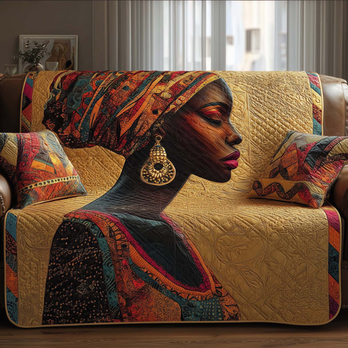 Golden Queens Quilted Sofa Cover Golden Queen Sofa High Quality African American Gifts For Women