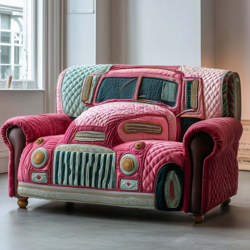 Retro Ride Quilted Sofa Cover Vintage Car Sofa Slipcover Gift For Race Car Enthusiast