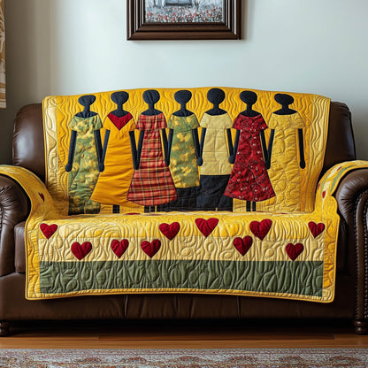 Proud Roots Quilted Sofa Cover Afro-Centric Heritage African American Gifts For Women