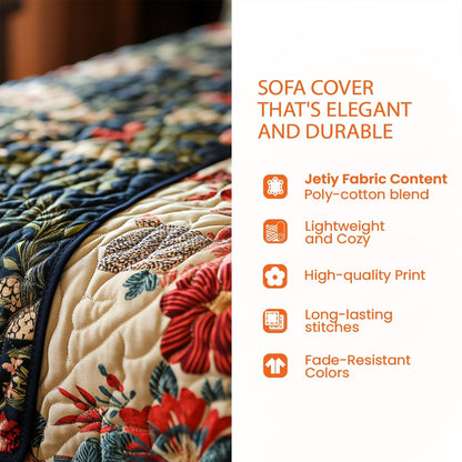 Jolly Dachshund Quilted Sofa Cover Happy Wiener Dog Protector Dachshund Christmas Gifts Trendyhomewear - Pvr