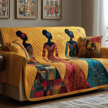Tribal Horse Quilted Sofa Cover Best Xmas Sofa Protector Native America Horse Gifts Trendyhomewear - Pvr