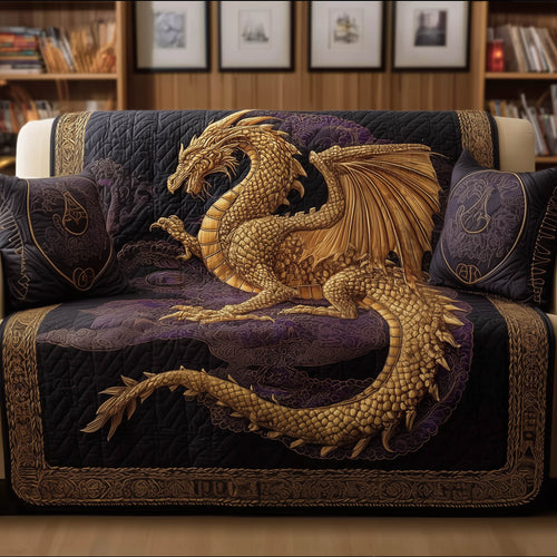 Dragon The Guardian Quilted Sofa Cover Cool Christmas Sofa Dragon Inspired Gift Ideas Trendyhomewear - Pvr