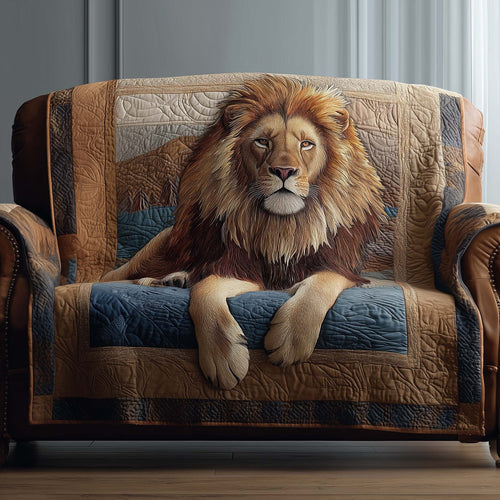 Lion King Quilted Sofa Cover Christmas Holiday Sofa Furniture Gifts For Lion Lovers Trendyhomewear - Pvr