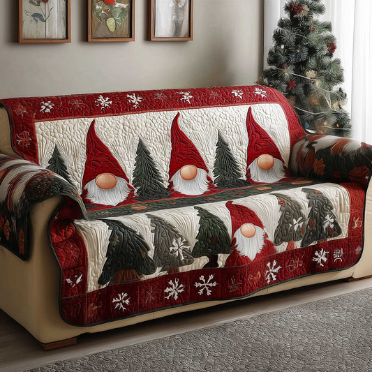 Gnome Quilted Sofa Cover Lucky Scandinavian Tomte Design Gnome Christmas Gift Ideas