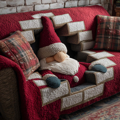 Santa Delivery Quilted Sofa Cover Xmas Sofa Furniture Santa Novelty Gift Decoration Trendyhomewear - Pvr