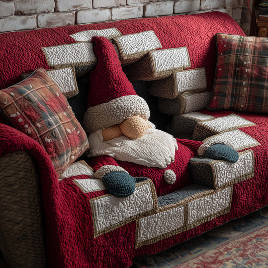 Santa Delivery Quilted Sofa Cover Xmas Sofa Furniture Santa Novelty Gift Decoration Trendyhomewear - Pvr