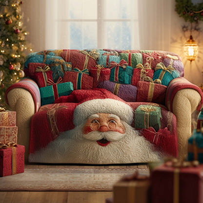Santa Delivery Quilted Sofa Cover Christmas Couch Protector Awesome Santa Themed Gifts Trendyhomewear - Pvr