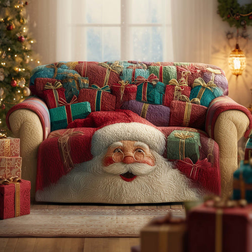 Santa Delivery Quilted Sofa Cover Christmas Couch Protector Awesome Santa Themed Gifts Trendyhomewear - Pvr