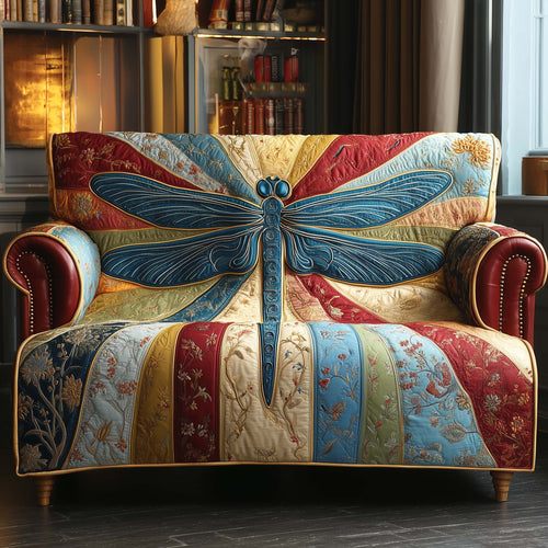 Dragoy Elegant Wings Quilted Sofa Cover Xmas Holiday Sofa Pad Awesome Dragoy Gifts Trendyhomewear - Pvr