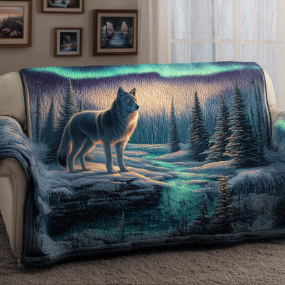 Wolf Soul Quilted Sofa Cover Cozy Christmas Sofa Protector Wolf Lover Presents Ideas Trendyhomewear - Pvr