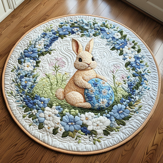 Easter Bunny Quilted Round Mat Cute Holiday Room Decor Best Gifts For Best Friends