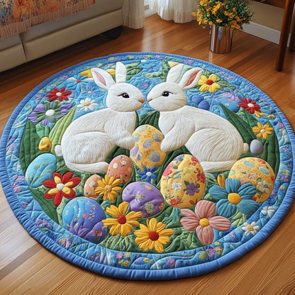 Cherished Bunny Couple Quilted Round Mat Holiday Living Decor Great Gift For Boyfriend