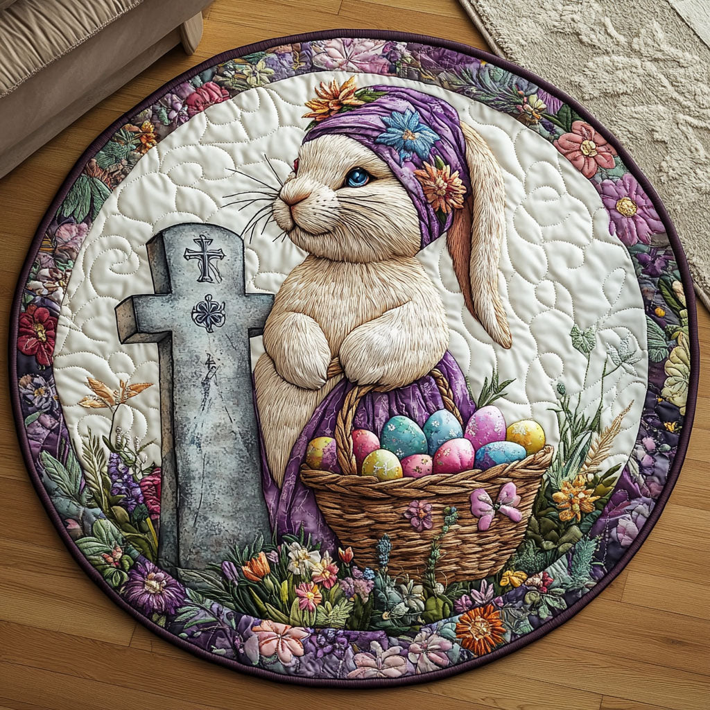 Bunny Blessings Quilted Round Mat Holiday Living Decorations Cute Gift For Son