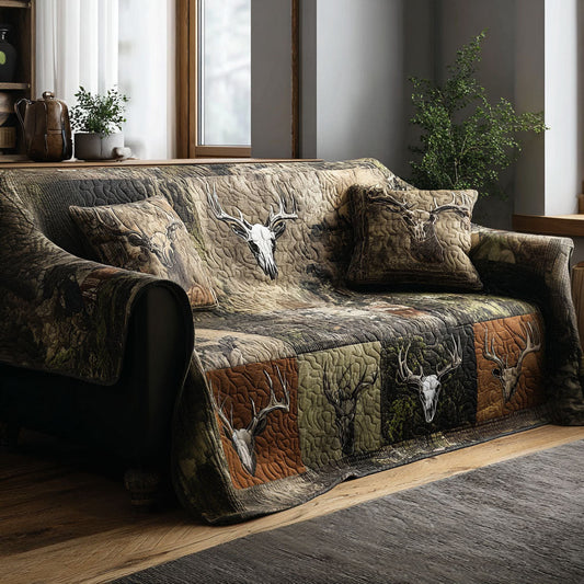 Backwoods Beauty Quilted Sofa Cover Wendigo Print Luxury Home Decor Best Gifts For Husband - Pvr