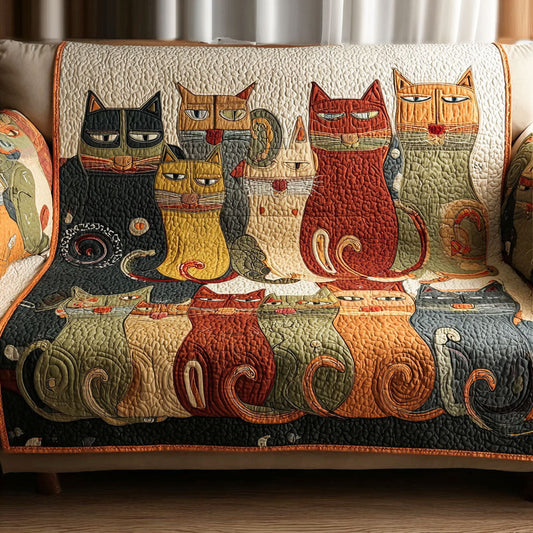 Catnap Comfort Quilted Sofa Cover Cats Lack Sleep Christmas Home Decor Gifts For Sister - Pvr
