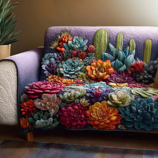 Southwest Soul Quilted Sofa Cover Stone Lotus Bloom Holiday Design Home Decor Xmas Present - Pvr