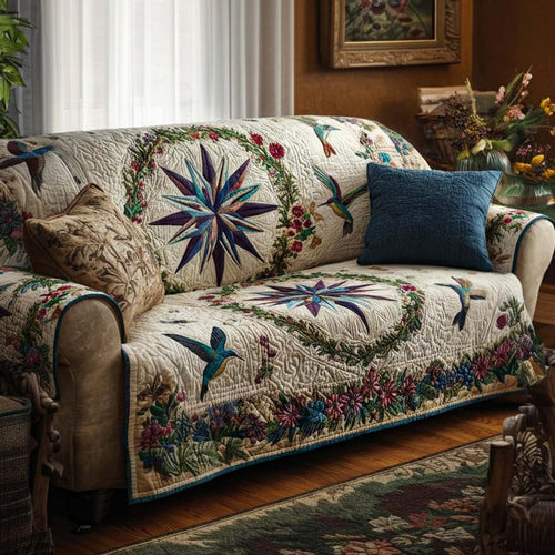 Tiny Wonder Quilted Sofa Cover Star Compass Hope Modern Holiday Decoration Art Xmas Gift - Pvr