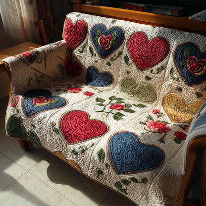 Heartstring Cottage Quilted Sofa Cover Mother In Law Good Valentine Day Gift - Pvr