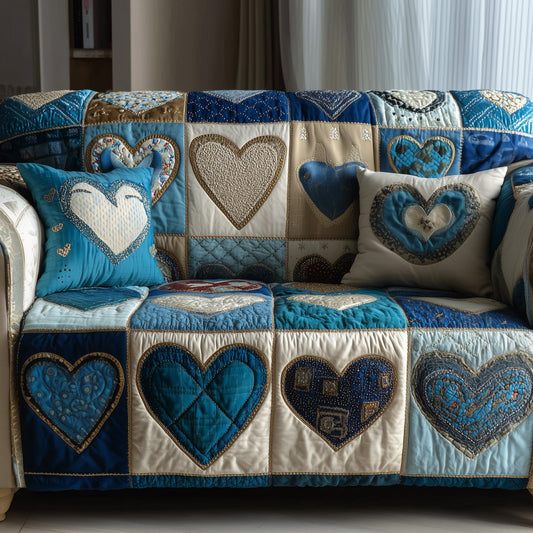 Love Meadow Quilted Sofa Cover Cool Family Present Ideas For Valentine Day - Pvr