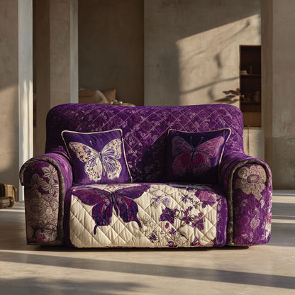 Lavender Wings Quilted Sofa Cover Top Unique Valentine Day Ideas For Women - Pvr
