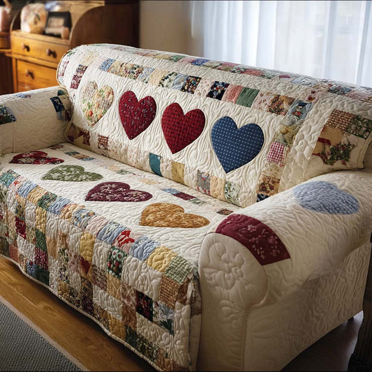 Lovely Pattern Quilted Sofa Cover Best Valentine Day Gifts For Daughter - Pvr