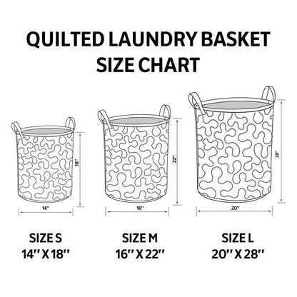 Flower Patchwork Quilted Laundry Basket Cute Rose Storage Baskets Valentines Gifts Idea - Pvr