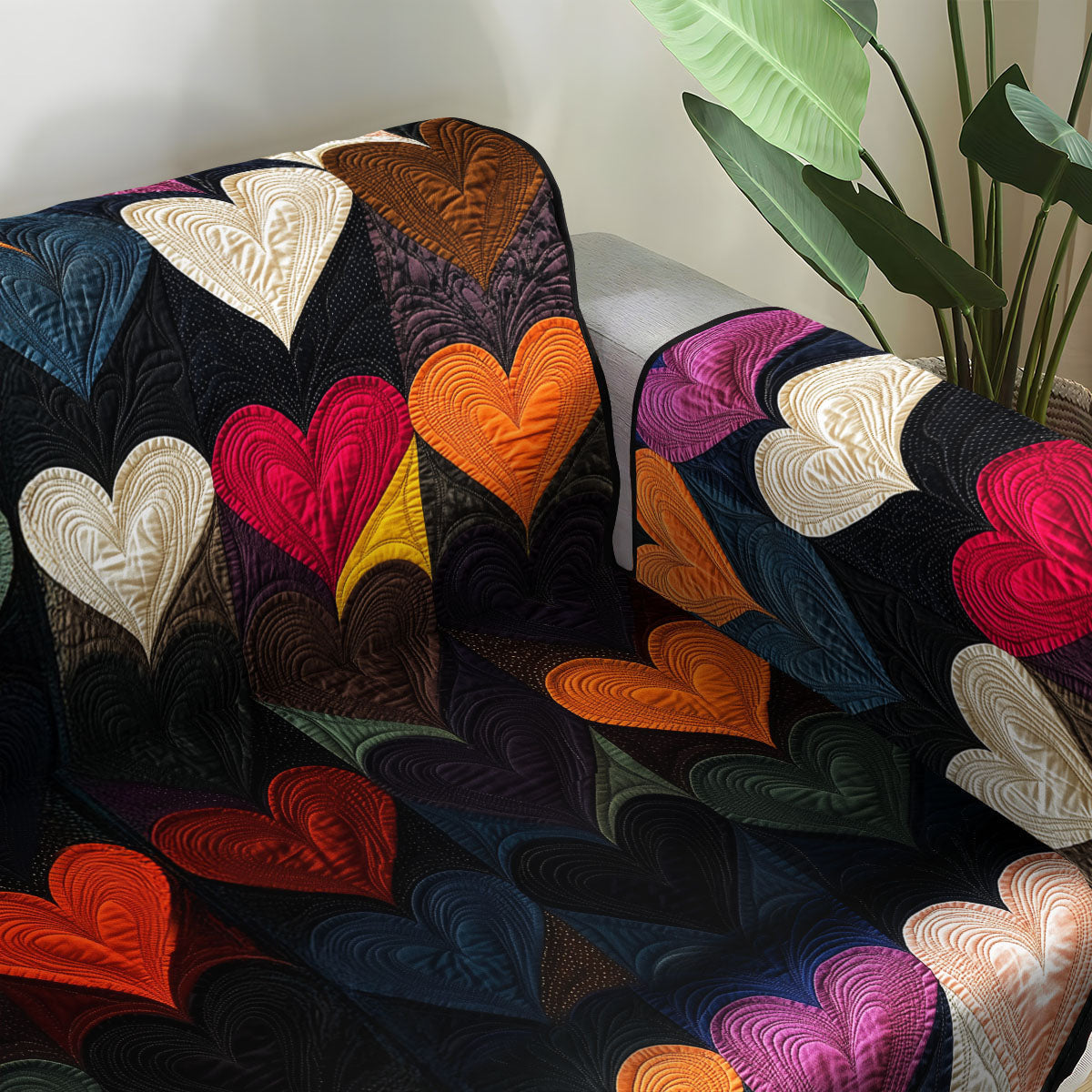 Endless Love Quilted Sofa Cover Valentine Day Gifts For Your Bestie Family - Pvr