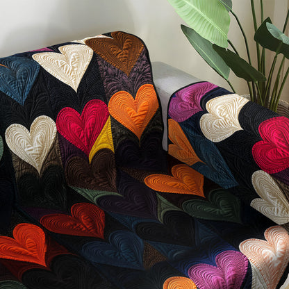 Endless Love Quilted Sofa Cover Valentine Day Gifts For Your Bestie Family - Pvr