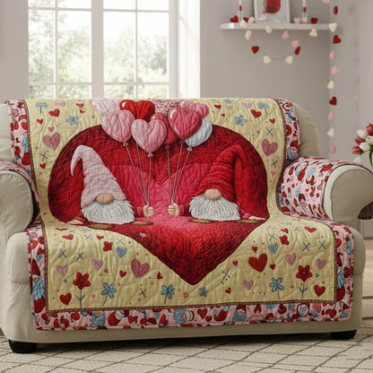 Valentine Gnome Quilted Sofa Cover Best Valentine Day Gifts For Gnome Enthusiast - Pvr