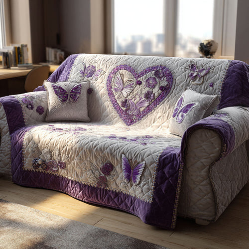 True Love Quilted Sofa Cover Valentine Day Present Ideas For Relatives - Pvr