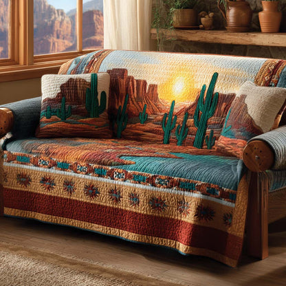 Prairie Whisper Quilted Sofa Cover NCU0XD1488