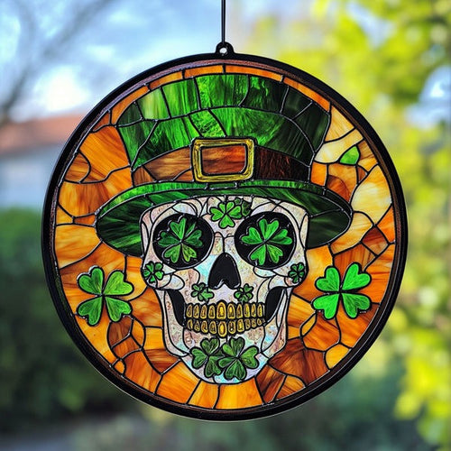 Skull Patrick Suncatcher House Decor Ideas Unique St Patrick Gifts For Brother - Pvr