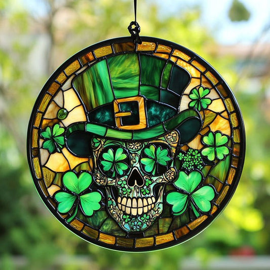 Patrick Hat Skull Suncatcher House Decor Ideas Cool St Patrick Gifts For Friends - Pvr