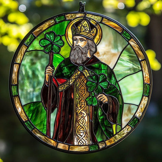 St Patrick Portrait Suncatcher Window Decor Ideas St Patricks Day Presents For Him - Pvr