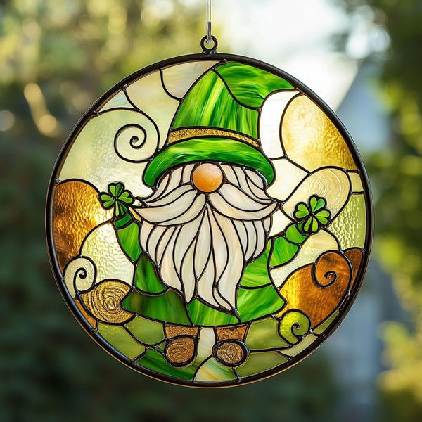 Cute Gnome Patrick Suncatcher House Decor Ideas Cool St Patrick Gifts For Family - Pvr