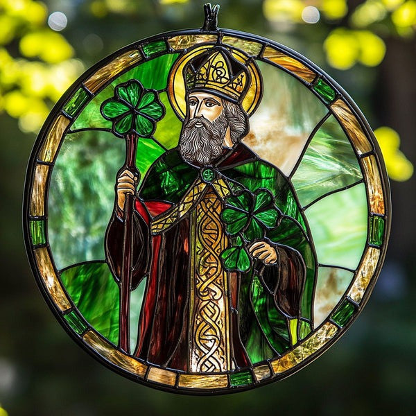 Saint Patrick Suncatcher Window Hanging Suncatcher St Patrick's Day Gifts For Wife - Pvr