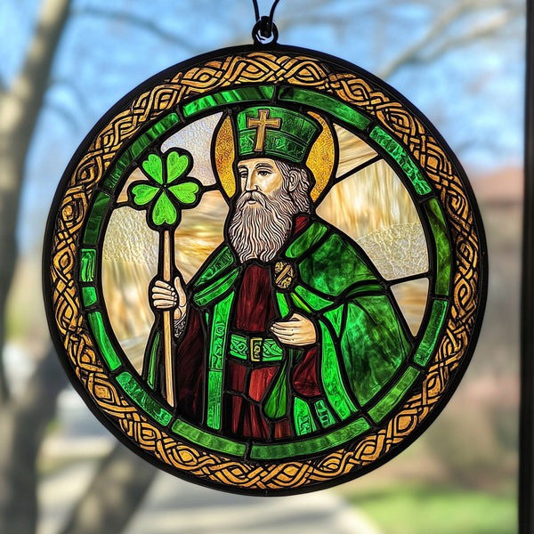 Saint Patrick Suncatcher Window Hanging Suncatcher St Patrick's Day Gifts For Girlfriend - Pvr
