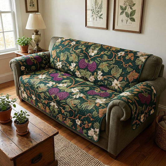Vintage Floral Patchwork Quilted Sofa Cover Flower Couch Cover Farmhouse Home Decor
