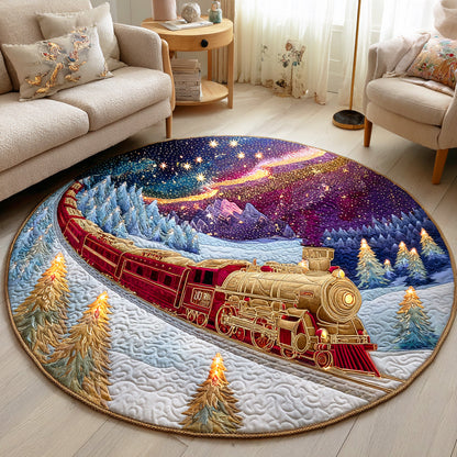 Christmas Locomotion Quilted Round Mat Christmas Themed Winter Home Decor Good Christmas Gifts